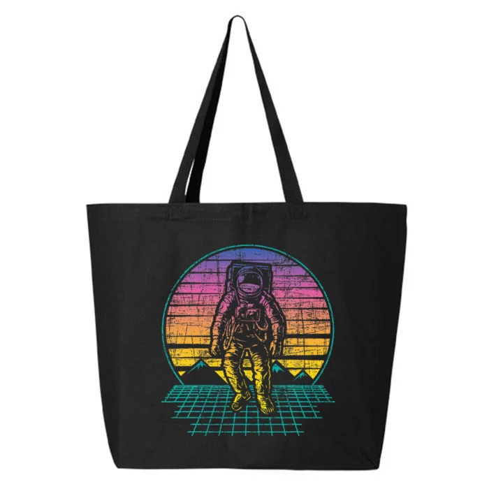 Retro Vintage Astronaut Spaceman Universe Planets Galaxy 25L Jumbo Tote