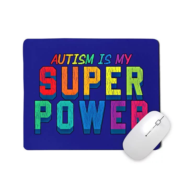 Retro Vintage Autism Is My Super Power Autistic Gift Mousepad