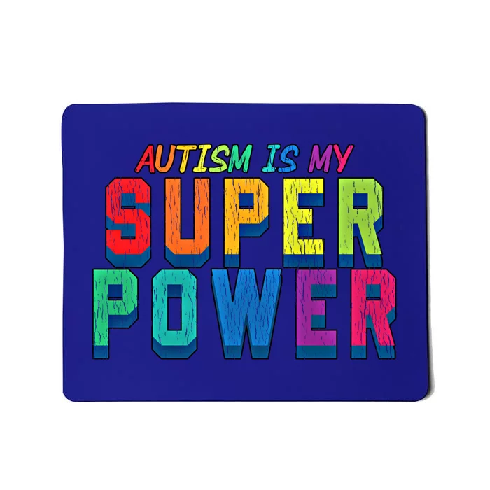 Retro Vintage Autism Is My Super Power Autistic Gift Mousepad