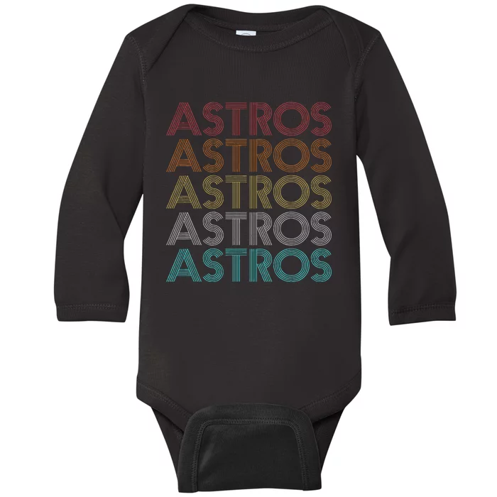 Retro Vintage A.S.T.R.O..S Baby Long Sleeve Bodysuit