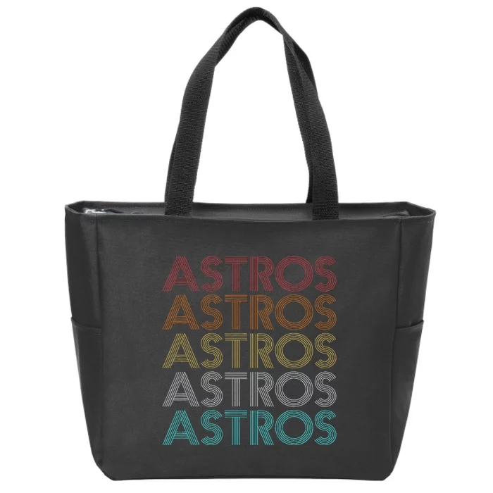 Retro Vintage A.S.T.R.O..S Zip Tote Bag