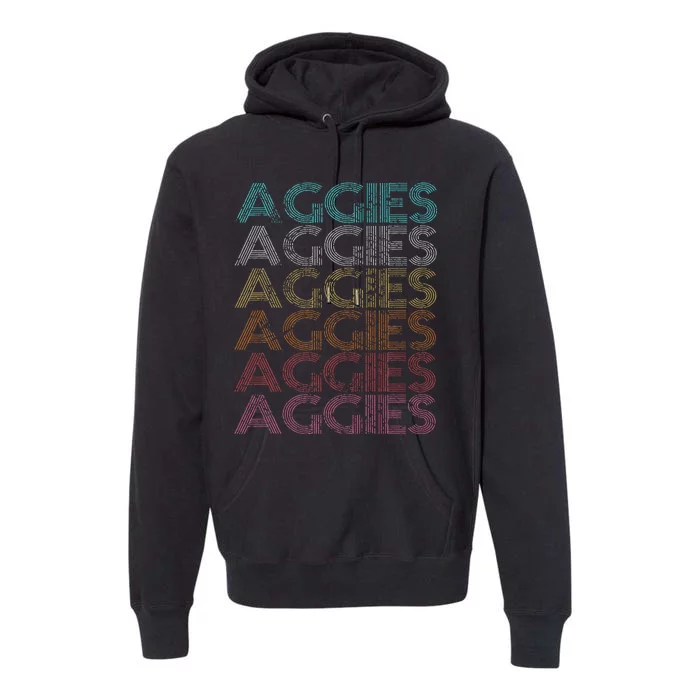 Retro Vintage Aggies Premium Hoodie