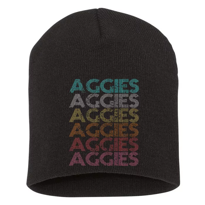 Retro Vintage Aggies Short Acrylic Beanie