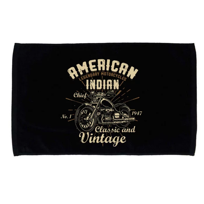 Retro Vintage American Motorcycle I.N.D.I.A.N Microfiber Hand Towel