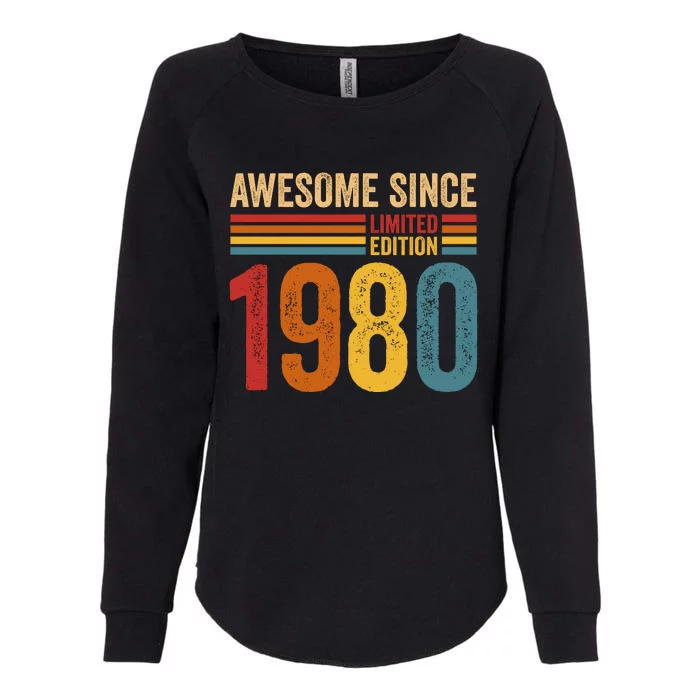 Retro Vintage Awesome Since 1980 Limited Edition Womens California Wash Sweatshirt