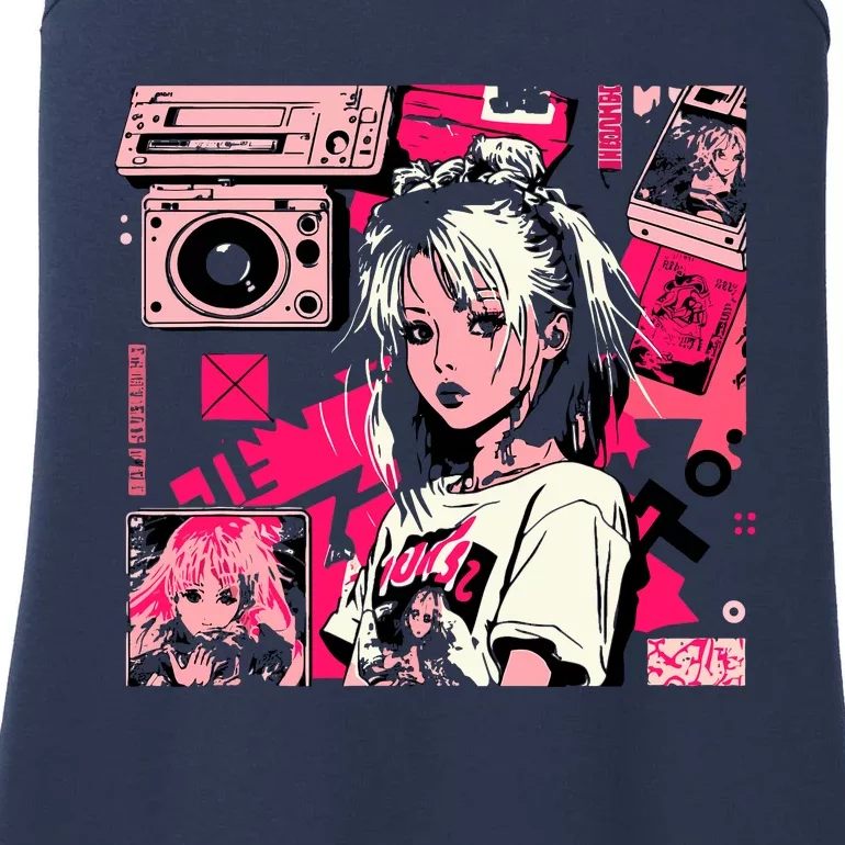 Retro Vaporwave Aesthetic 90s Egirl Japanese Art Ladies Essential Tank