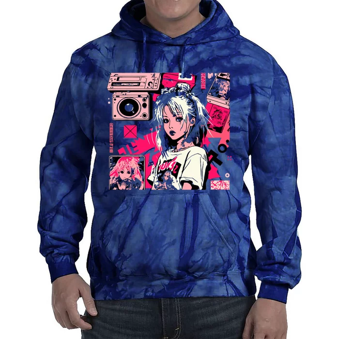 Retro Vaporwave Aesthetic 90s Egirl Japanese Art Tie Dye Hoodie