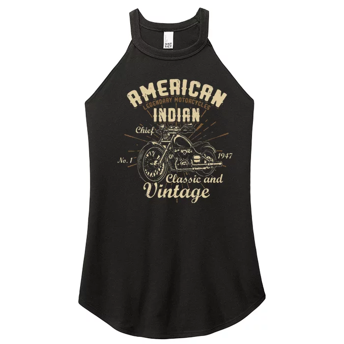 Retro Vintage American For Old Biker Women’s Perfect Tri Rocker Tank