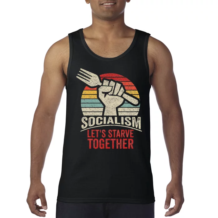 Retro Vintage Anti Communism Anti Socialism Tank Top