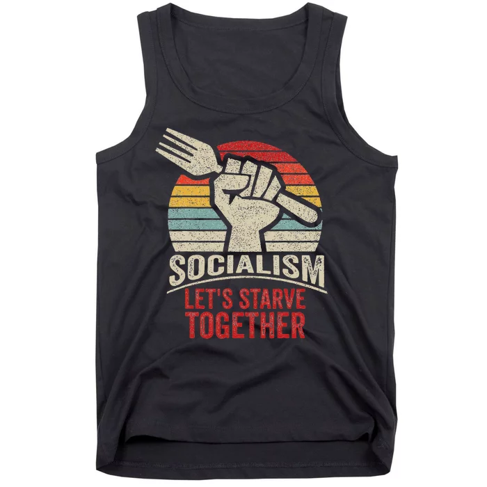 Retro Vintage Anti Communism Anti Socialism Tank Top