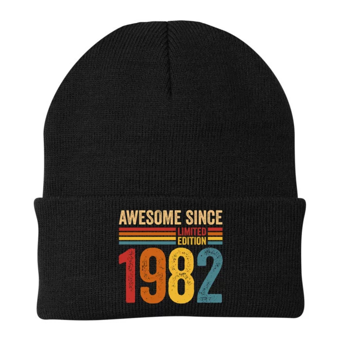 Retro Vintage Awesome Since 1982 Limited Edition Knit Cap Winter Beanie