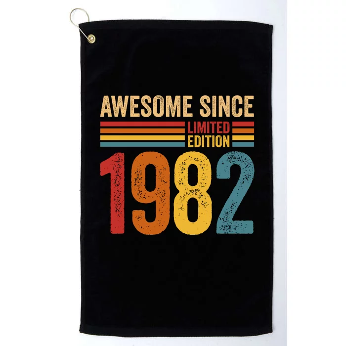 Retro Vintage Awesome Since 1982 Limited Edition Platinum Collection Golf Towel