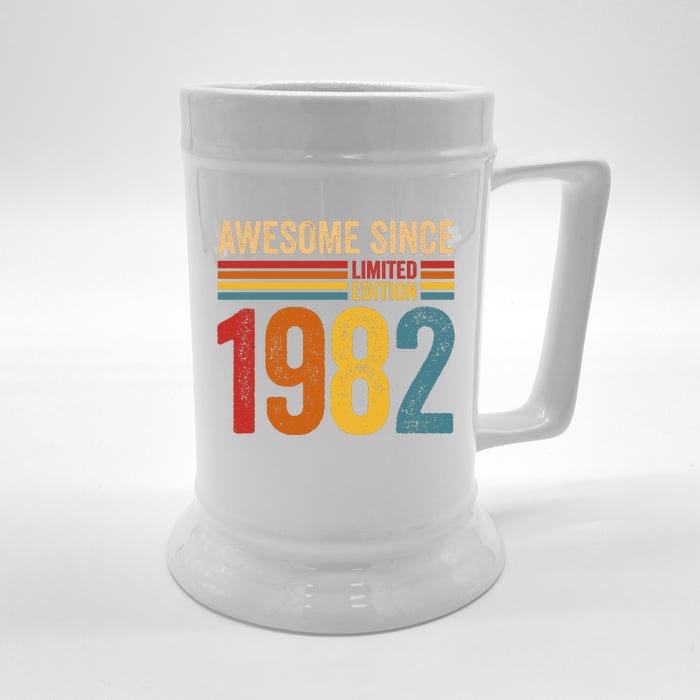 Retro Vintage Awesome Since 1982 Limited Edition Front & Back Beer Stein