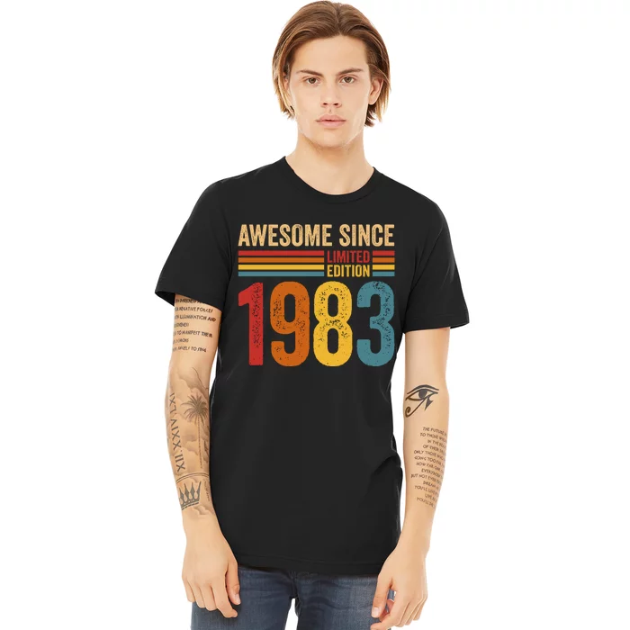 Retro Vintage Awesome Since 1983 Limited Edition Premium T-Shirt