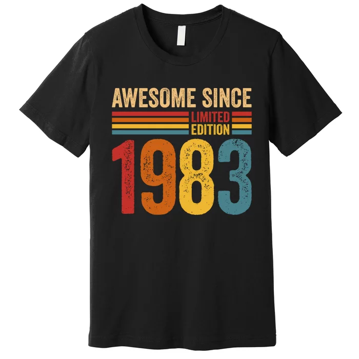 Retro Vintage Awesome Since 1983 Limited Edition Premium T-Shirt