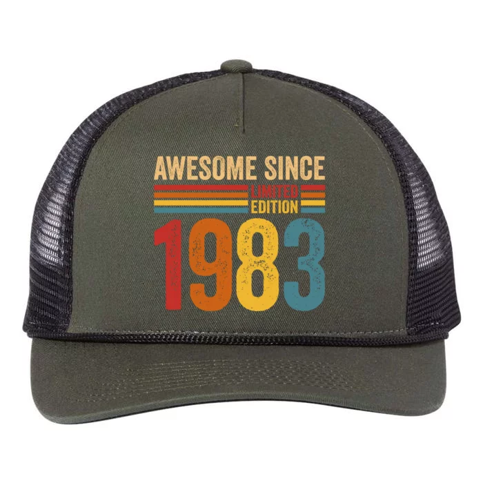 Retro Vintage Awesome Since 1983 Limited Edition Retro Rope Trucker Hat Cap