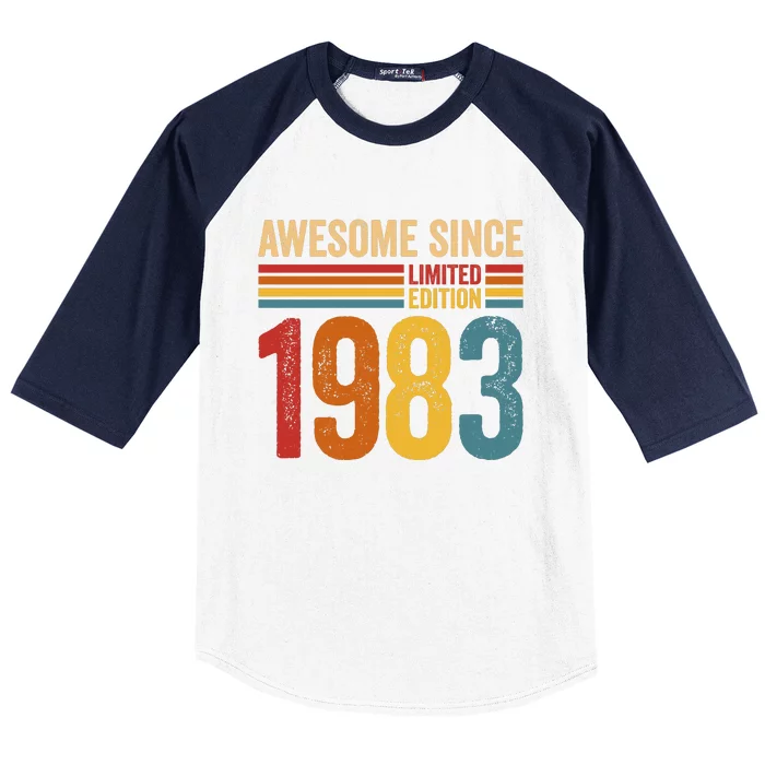 Retro Vintage Awesome Since 1983 Limited Edition Baseball Sleeve Shirt