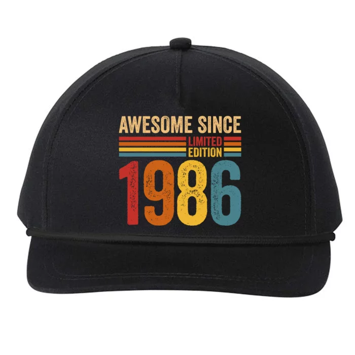 Retro Vintage Awesome Since 1986 Limited Edition Snapback Five-Panel Rope Hat