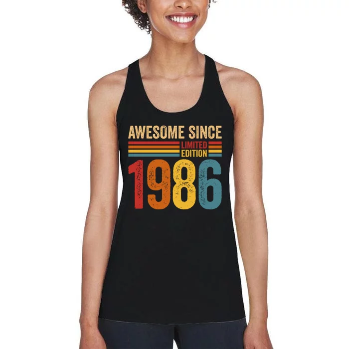 Retro Vintage Awesome Since 1986 Limited Edition Women's Racerback Tank