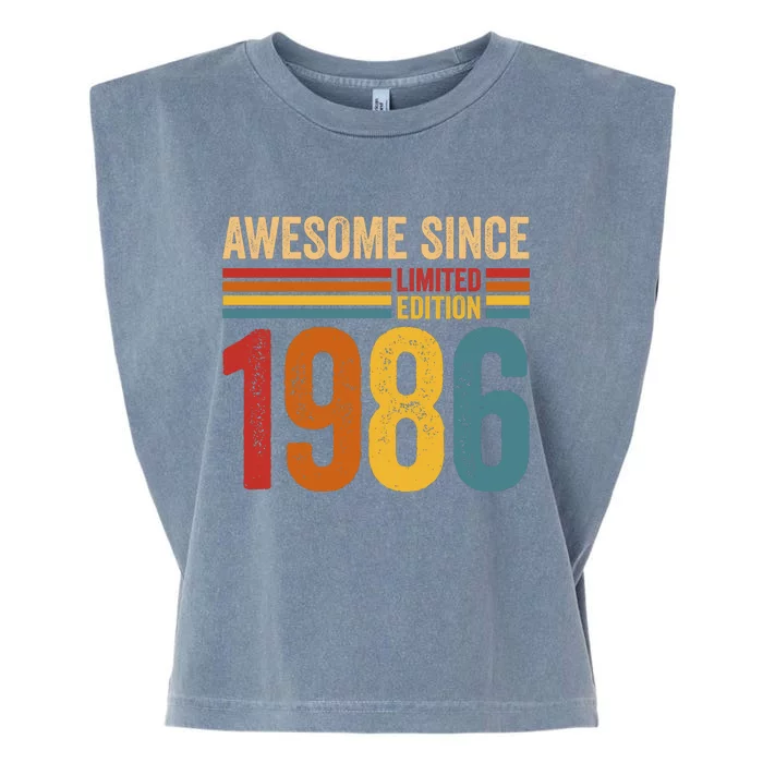 Retro Vintage Awesome Since 1986 Limited Edition Garment-Dyed Women's Muscle Tee