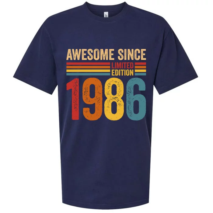 Retro Vintage Awesome Since 1986 Limited Edition Sueded Cloud Jersey T-Shirt