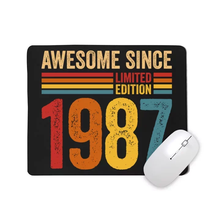 Retro Vintage Awesome Since 1987 Limited Edition Mousepad