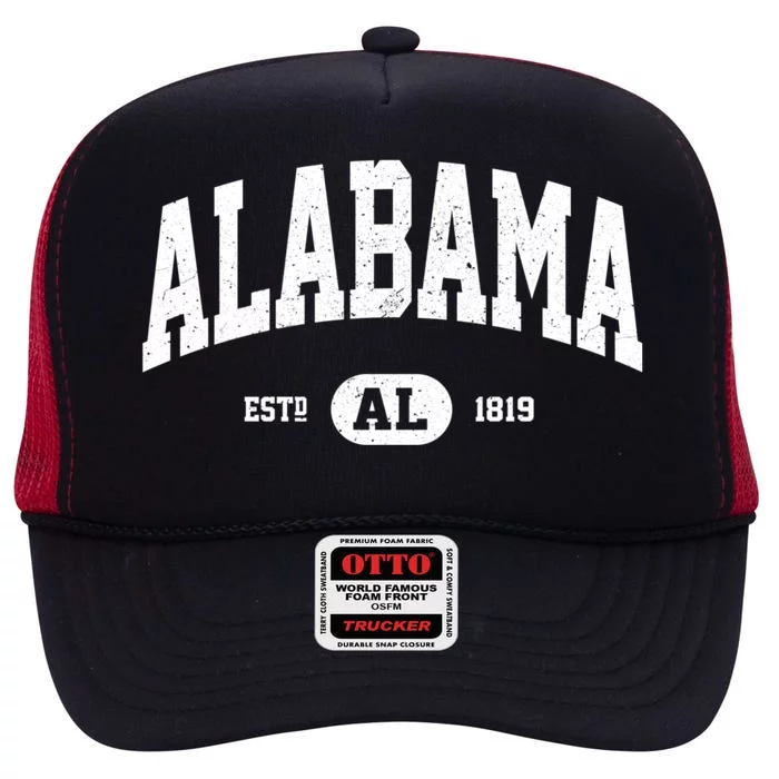 Retro Vintage Alabama High Crown Mesh Trucker Hat