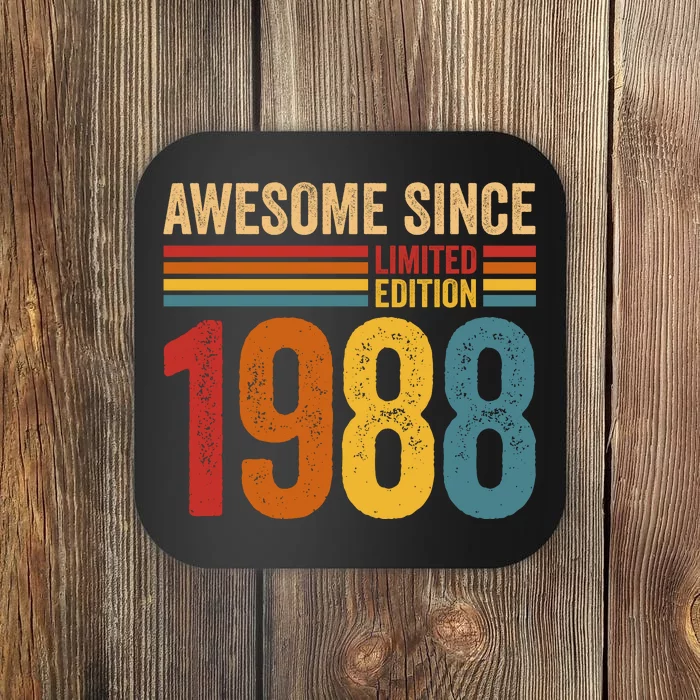 Retro Vintage Awesome Since 1988 Limited Edition Coaster