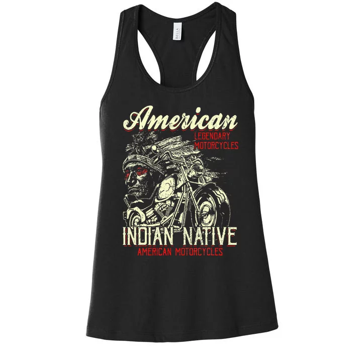 Retro Vintage American For Old Biker Women's Racerback Tank