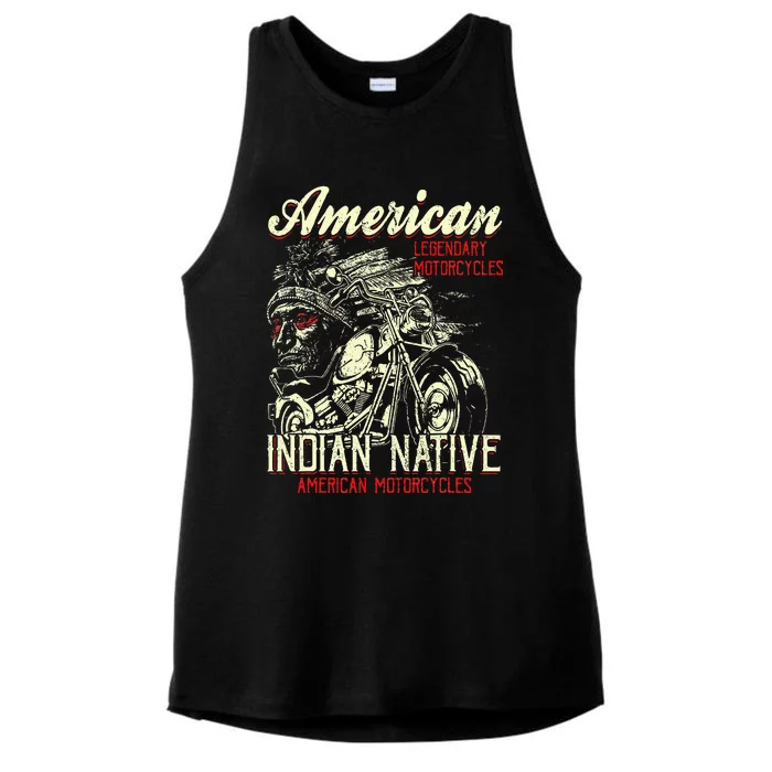 Retro Vintage American Motorcycle Ladies Tri-Blend Wicking Tank