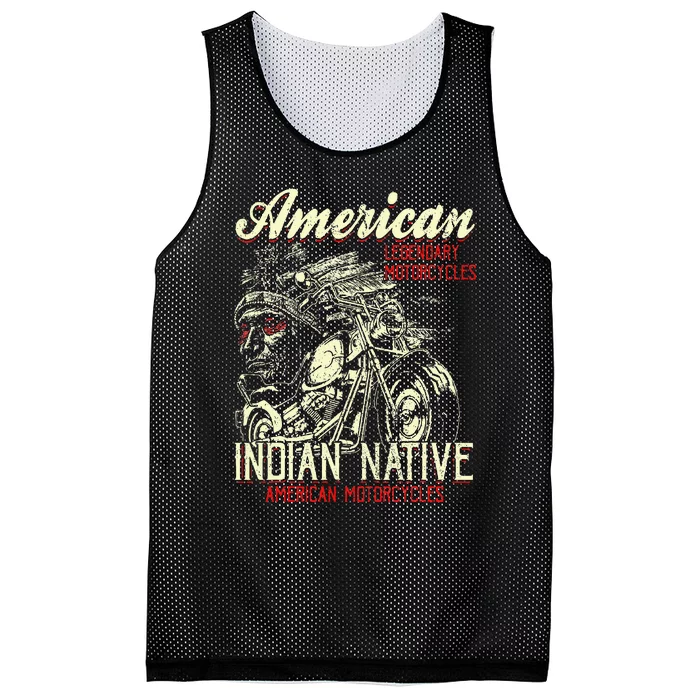 Retro Vintage American Motorcycle Mesh Reversible Basketball Jersey Tank