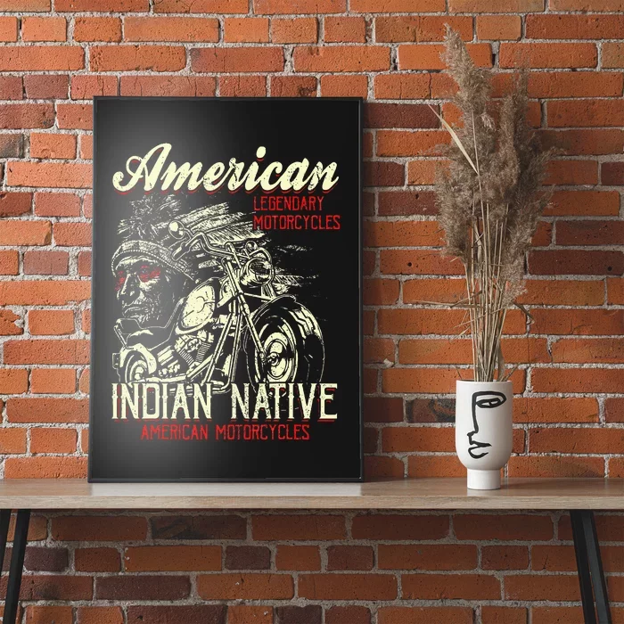 Retro Vintage American Motorcycle Poster