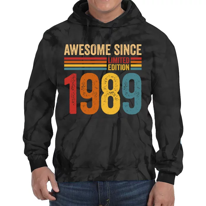 Retro Vintage Awesome Since 1989 Limited Edition Tie Dye Hoodie