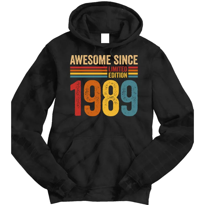 Retro Vintage Awesome Since 1989 Limited Edition Tie Dye Hoodie