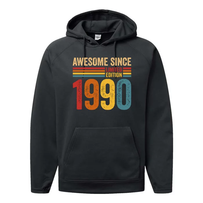 Retro Vintage Awesome Since 1990 Limited Edition Performance Fleece Hoodie