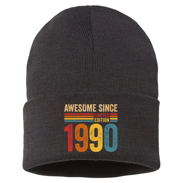 Retro Vintage Awesome Since 1990 Limited Edition Sustainable Knit Beanie