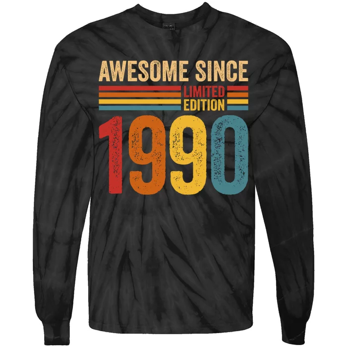 Retro Vintage Awesome Since 1990 Limited Edition Tie-Dye Long Sleeve Shirt