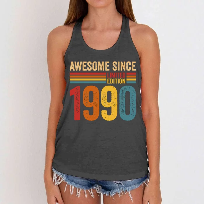 Retro Vintage Awesome Since 1990 Limited Edition Women's Knotted Racerback Tank