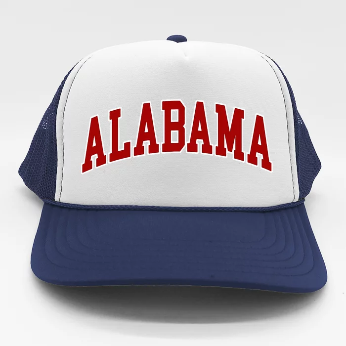 Retro Vintage Alabama AL United States Varsity Style Trucker Hat