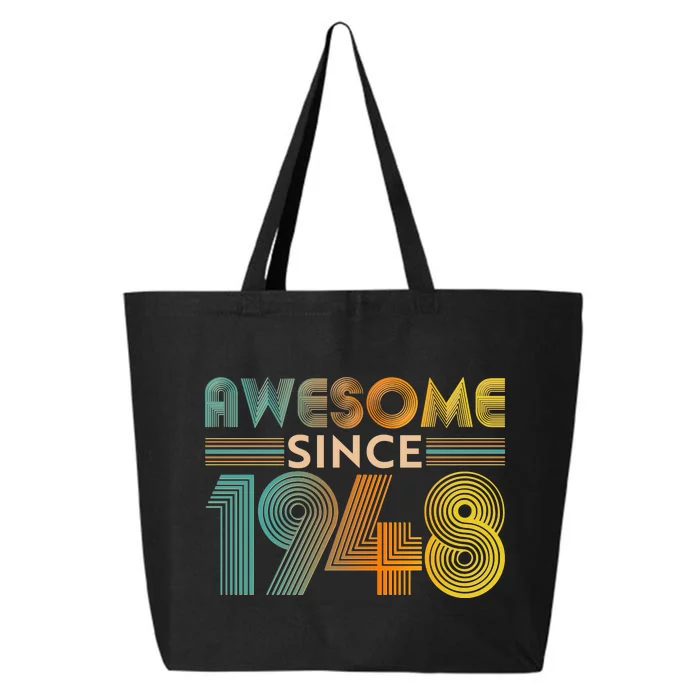 Retro Vintage Awesome Since 1948 Birthday 25L Jumbo Tote