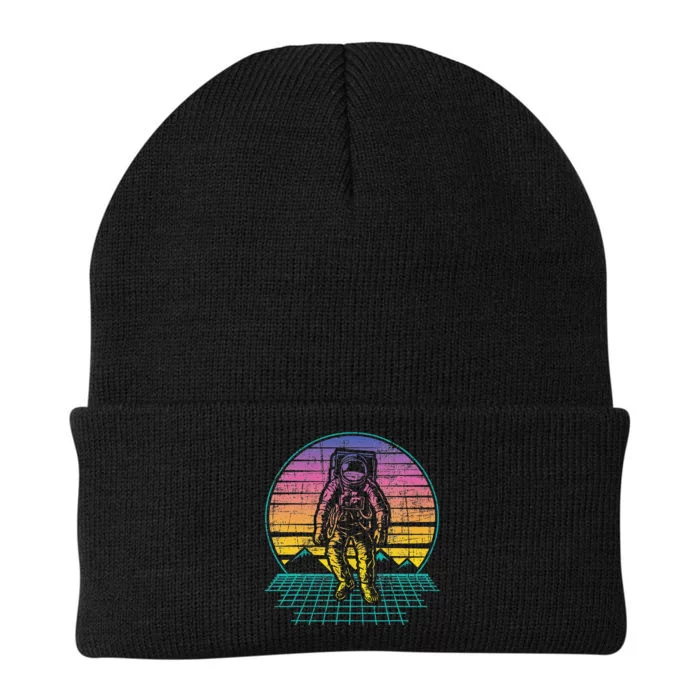 Retro Vintage Astronaut Spaceman Universe Planets Galaxy Knit Cap Winter Beanie