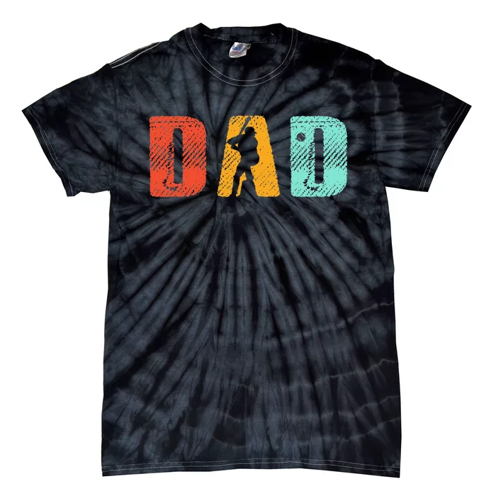 Retro Vintage Baseball Dad Family Matching Father's Day Tie-Dye T-Shirt