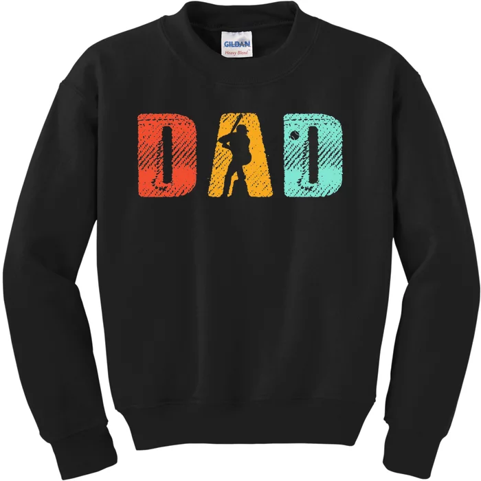 Retro Vintage Baseball Dad Family Matching Father's Day Kids Sweatshirt