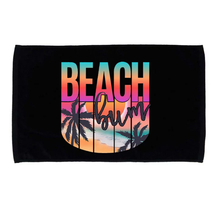 Retro Vintage Beach Bum Beach Lover Summer Vacation Microfiber Hand Towel