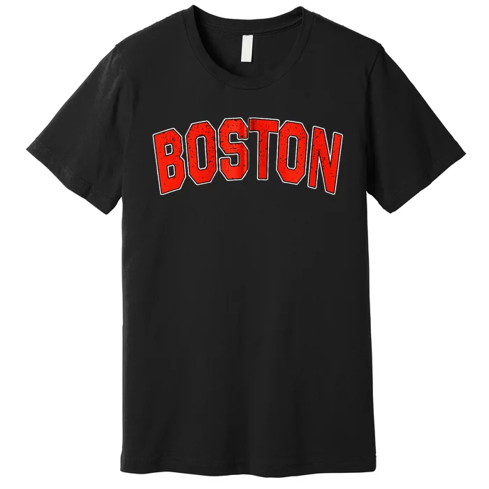 Retro Vintage Boston Massachusetts State Boston Varsity Premium T-Shirt