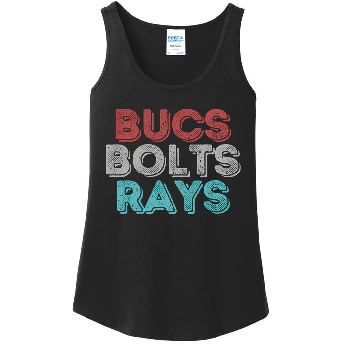 Retro Vintage Bucs Bolts Rays Ladies Essential Tank