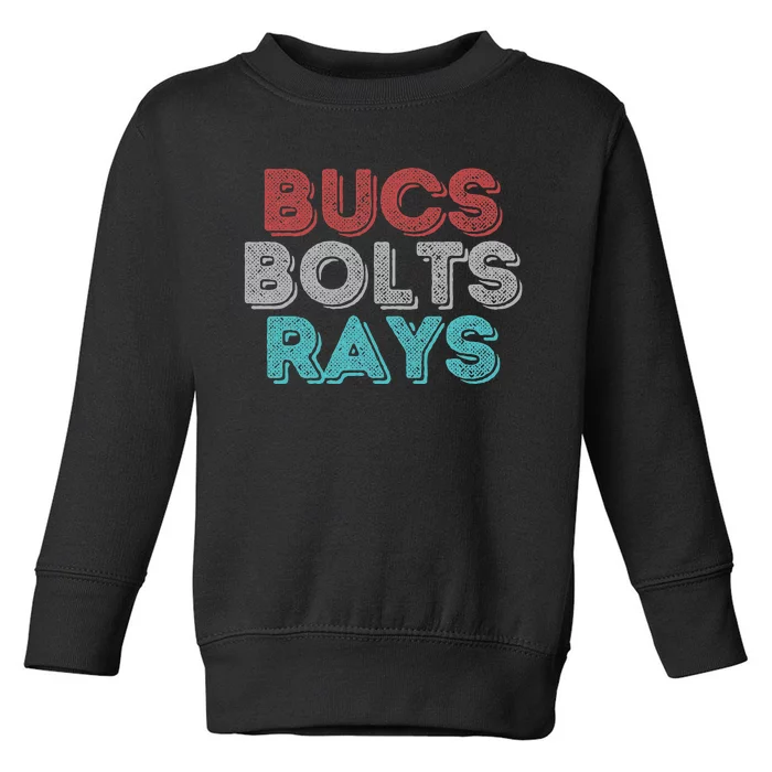 Retro Vintage Bucs Bolts Rays Toddler Sweatshirt