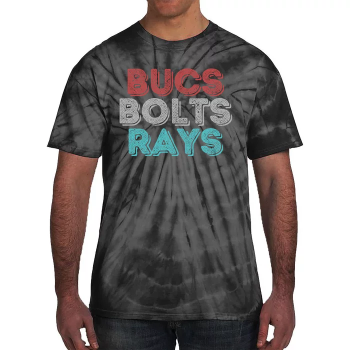 Retro Vintage Bucs Bolts Rays Tie-Dye T-Shirt