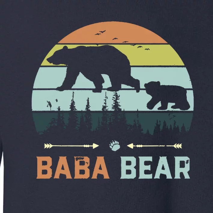 Retro Vintage Baba Bear Toddler Sweatshirt