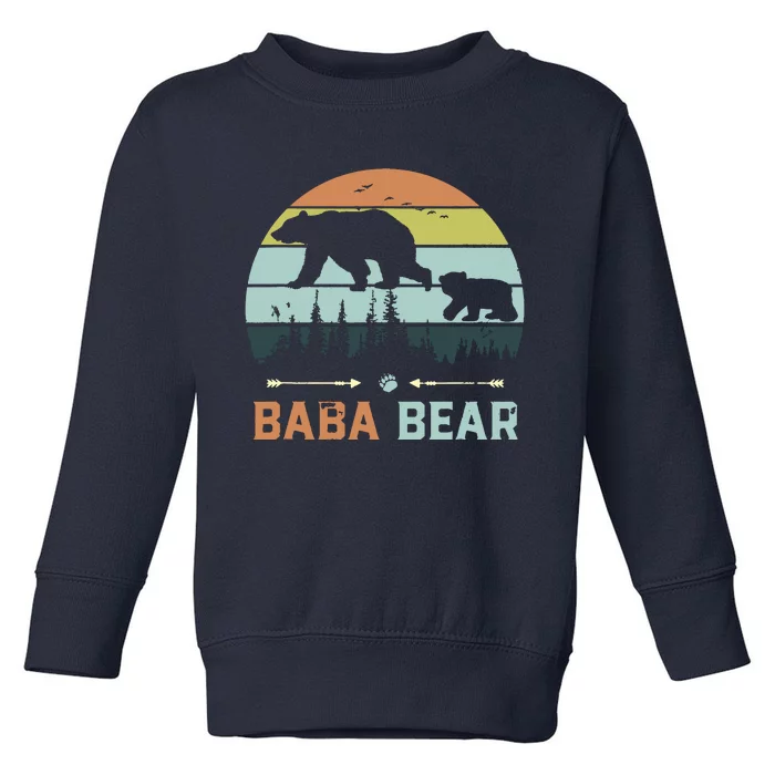 Retro Vintage Baba Bear Toddler Sweatshirt